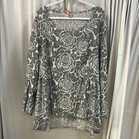 Olive Green Floral Tunic - Flax - Picture 1 of 4